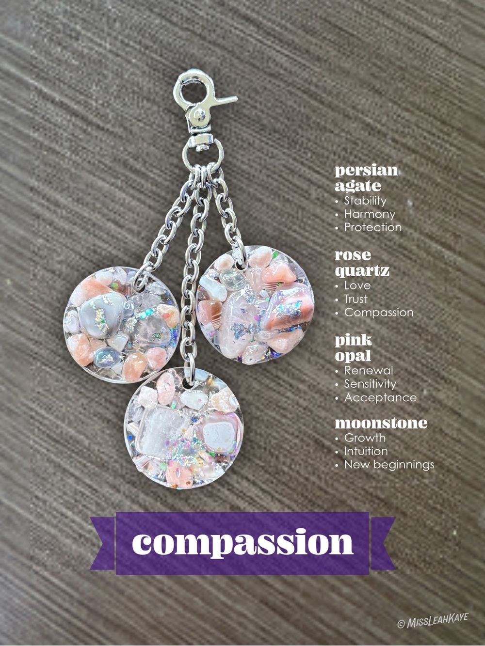 .handmade Bag Charms/Keychains with Crystals - Picture 3 of 16